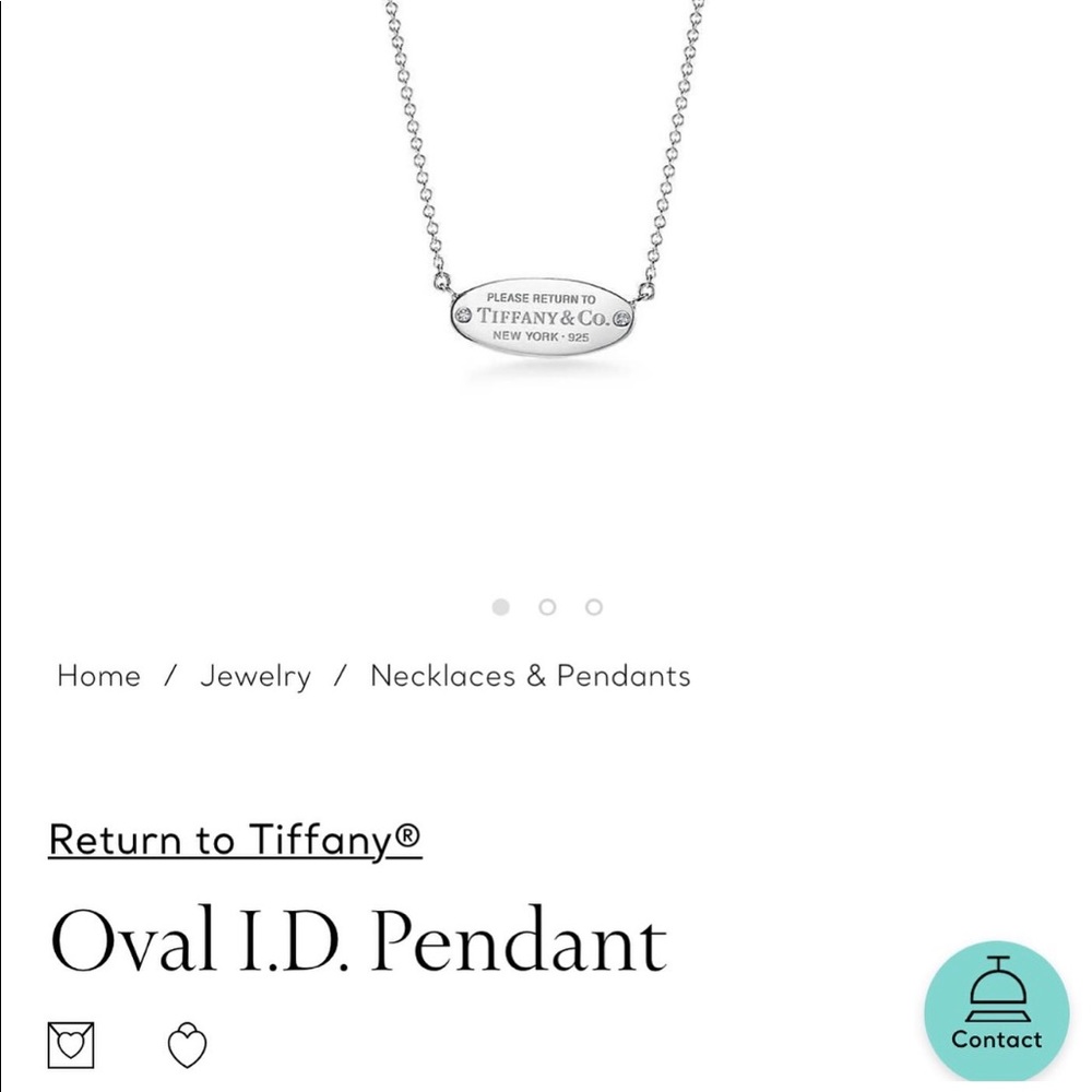 Tiffany Oval ID pendant